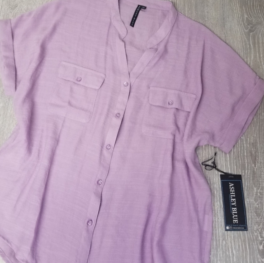 🎉HP Purple Ashley Blue blouse - Picture 6 of 8